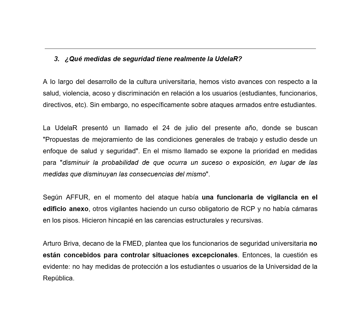 RodrigoBotti13's tweet photo. En el marco de la tentativa de homicidio agravado a femicidio, expongo una muy breve reflexión sobre el rol de la UdelaR en materia de seguridad. 

También trata uno de los discursos más escuchados en estos días: la salud mental como justificación de la violencia.
#FMED #UDELAR https://t.co/akJDyR6Dzg