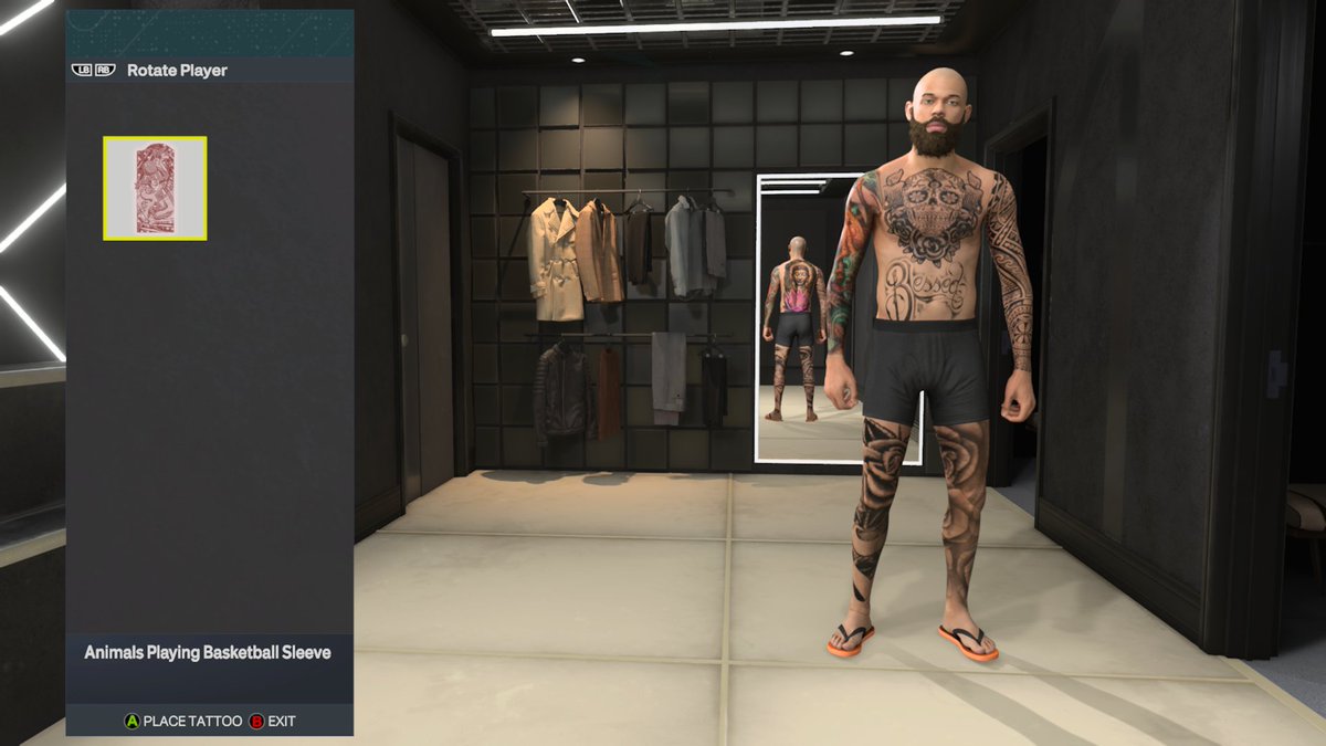 kingmejay's tweet photo. @NBA2K I am having an issue with my tattoos once I placed them on my second female character the tattoos on my original male character glitched out please help 🙏🏽🙏🏽🙏🏽 https://t.co/RauOceXxJk
