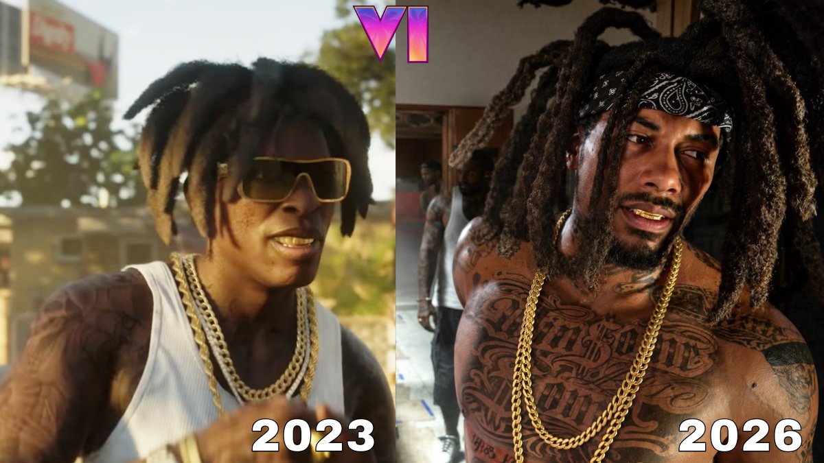 YtSmaxy's tweet photo. GTA 6 2023 Vs 2026

#GTAVI #GTA6 https://t.co/JS5GdS5ZTB