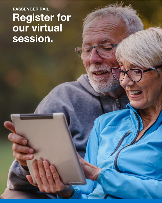 ABTransComm's tweet photo. Alberta’s Passenger Rail Master Plan is complete. Join us for a virtual session on Tuesday, September 15, at 8:30 p.m. as we share the results of Alberta’s Passenger Rail Master Plan and have your questions answered. Register today at: https://t.co/GPd8C8VhiP https://t.co/wblcRVVOr9