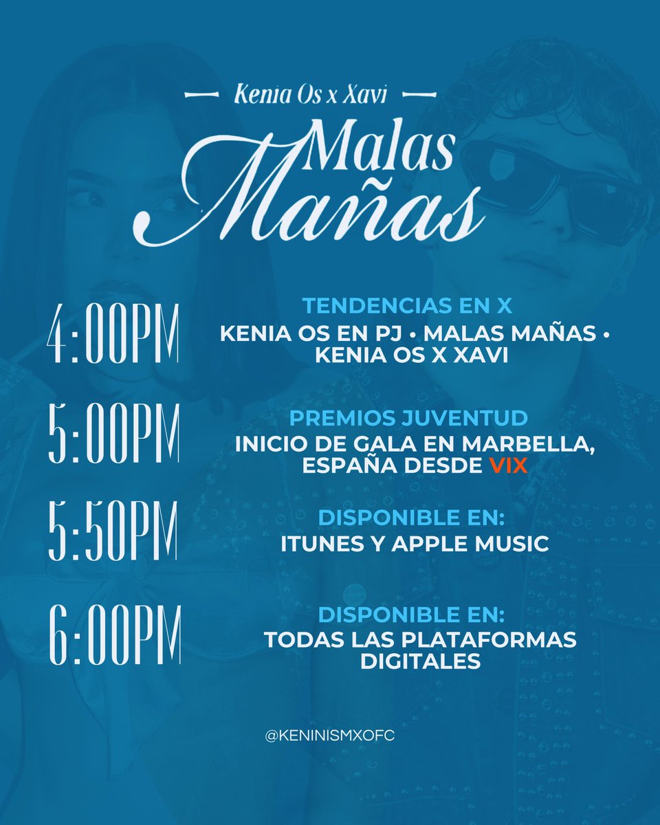KeninisMxOFC's tweet photo. CALENDARIO DE ACTIVIDADES. MALAS MAÑAS 03/09 — KENIA OS X XAVI 🇲🇽 https://t.co/IWFcfjz8a4