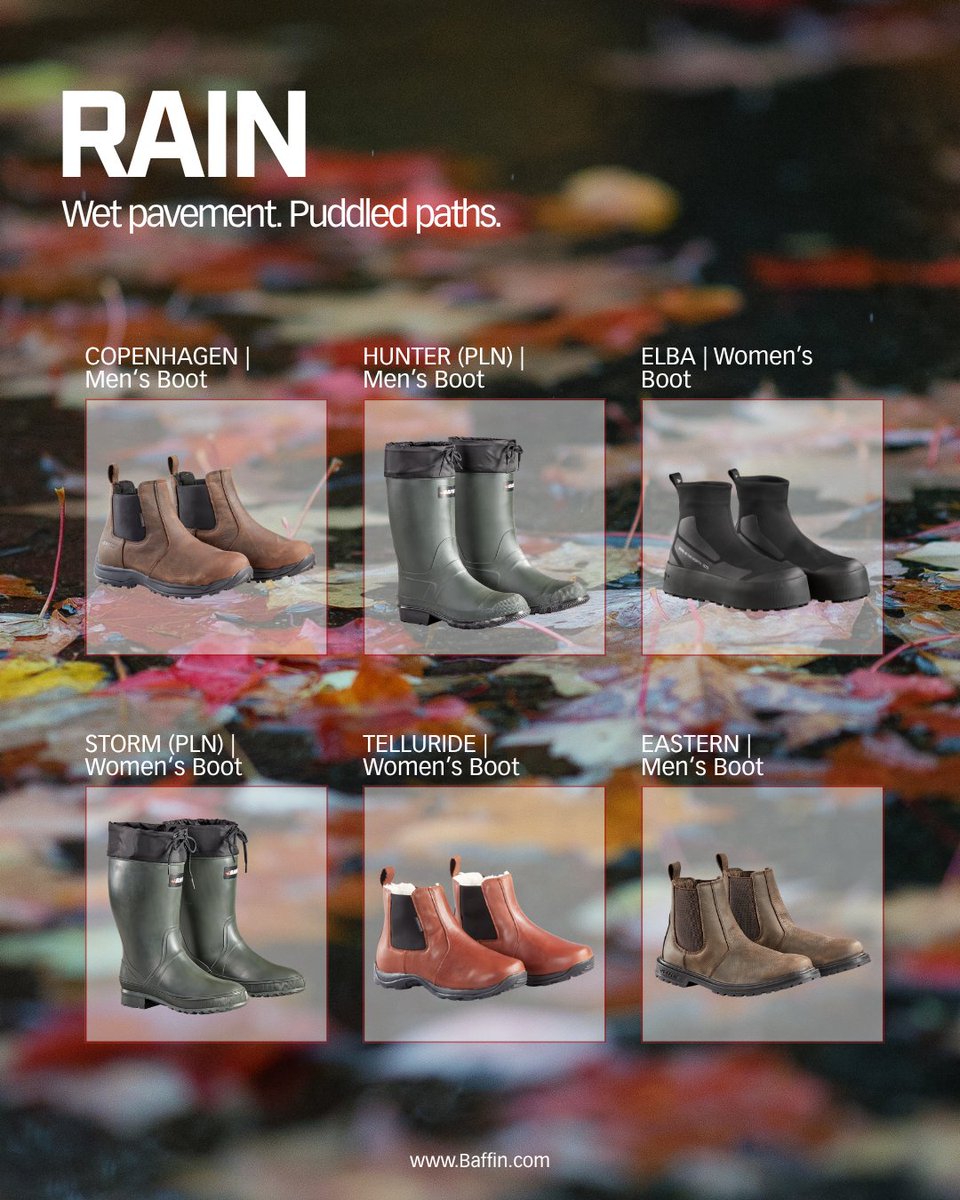 baffinworldwide's tweet photo. Your Fall forecast is in. ππ§οΈ
Wet trails. Leaf-covered paths. Cooler days.
Whatever the weather brings, step into Fall ready with #Baffin footwear and apparel. https://t.co/WePQBSU9Co