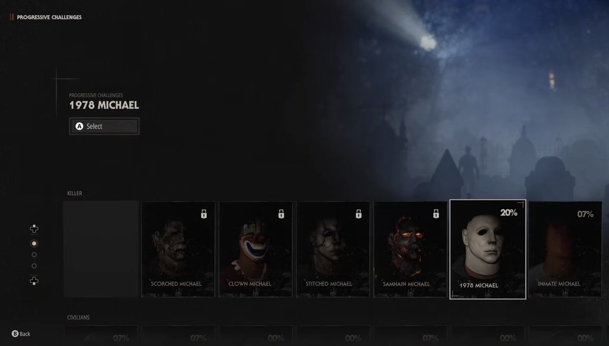 HalloweenVerse's tweet photo. 🔪 A look at some of the Michael Myers skins in Halloween: The Game!

1978 Michael, Inmate Michael, Phantom Michael, Scorched Michael, Clown Michael, Stitched Michael and Samhain Michael. 🎃 https://t.co/6Sw49hdWB1