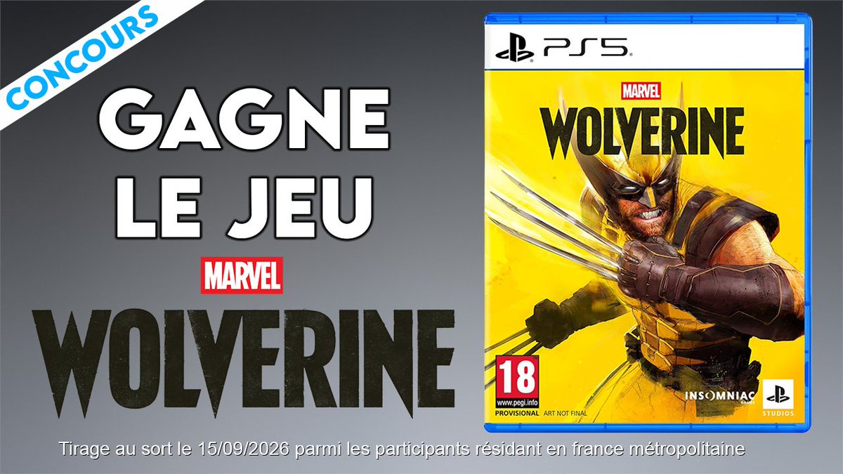 robsbakk's tweet photo. 🎁Concours🎁

Ça fait longtemps et ici on soutient les 💿donc j'offre un exemplaire physique de Wolverine sur PS5!

Pour participer:
✅Suivre @robsbakk et https://t.co/3gmQ2ohJIg
✅RT + Like ce tweet
✅Commentez avec #WolverinePS5 

TAS le 15/09, bonne chance🍀 https://t.co/KPvGoXnz8Q