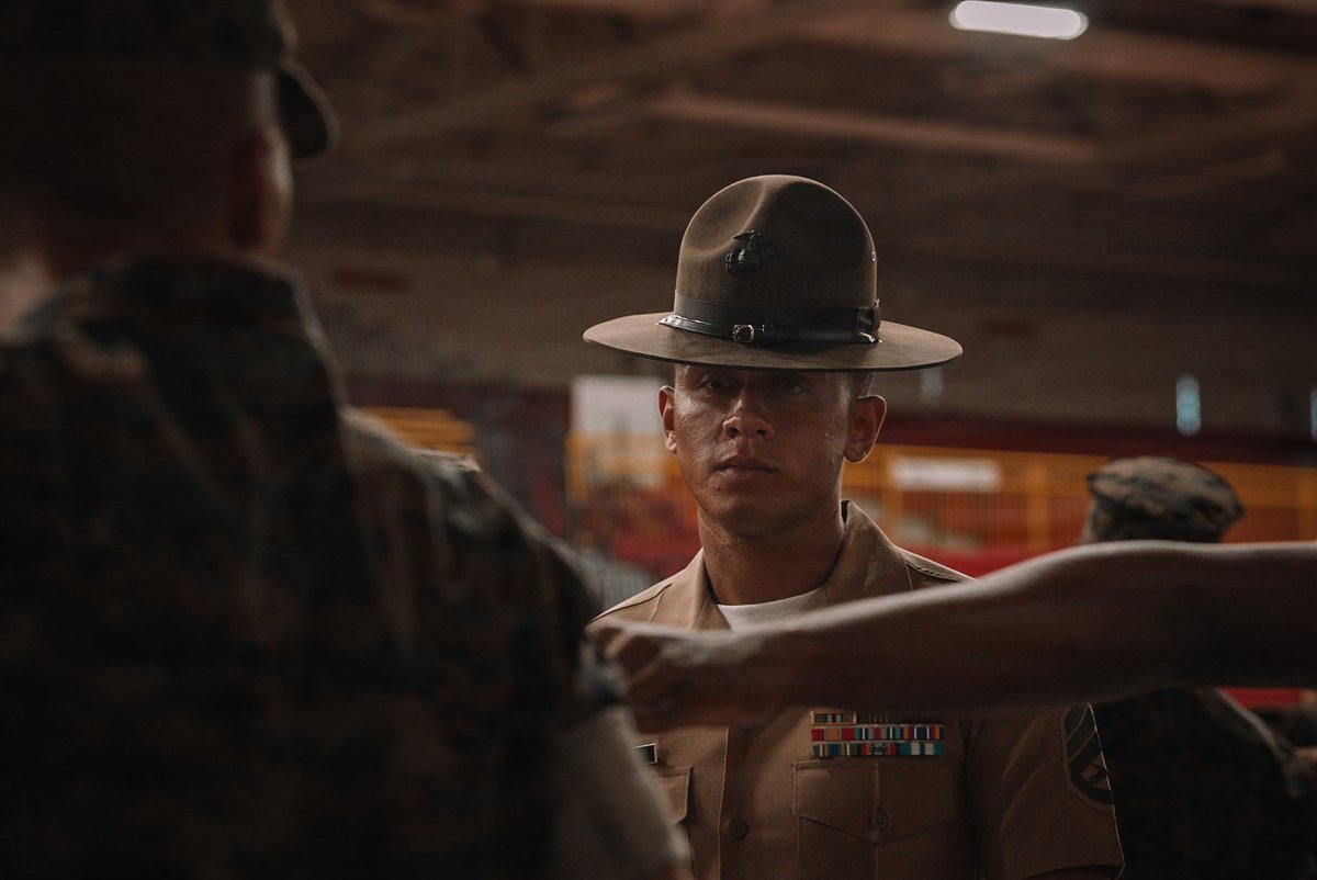 DeptofWar's tweet photo. Discipline shows in the details.

@USMC recruits at Parris Island, S.C. put their precision and coordination to the test during Final Drill. https://t.co/poRAwgdfm7