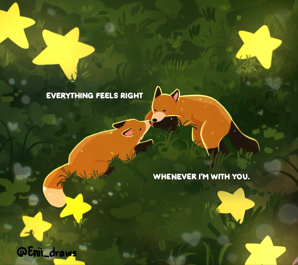 Enii_draws's tweet photo. Whenever I'm with you🦊⭐️ https://t.co/2JxC21xYy0