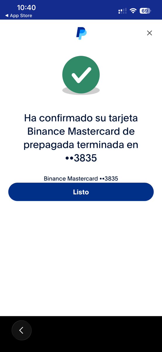 Mundacio's tweet photo. asocie la tarjeta de binance con paypal, realmente no se para qué sea útil, pero es mejor tenerlo y no necesitarlo que necesitarlo y que se meta capriles a tu casa https://t.co/9EZSxyVflo
