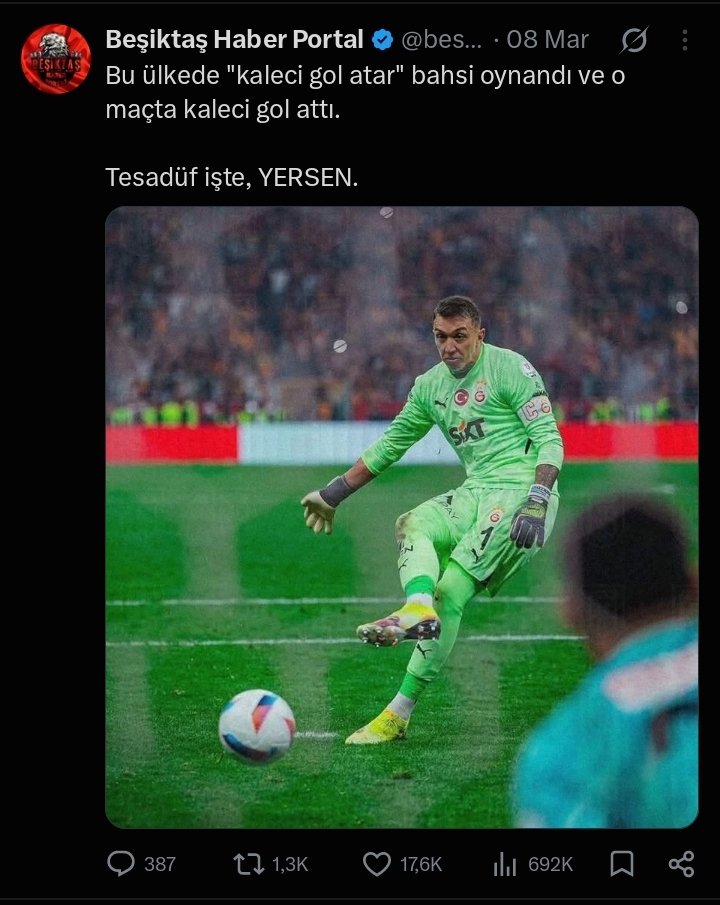 icardinh's tweet photo. AYNI YALANI KAÇ DEFA TEKRARLARSAN DOĞRU OLDUĞUNA İNANDIRABİLİRSİN?

Malum Muslera'nın penaltısına bahis oynandı iddiası. Oynandığına dair en ufak bir kanıt yok. Oranı 130 civarıydı. Buna 5 milyon euro bahis oynandığını inanıyor gerzek febeliler ve jekeliler. 130x5=650 milyon euro. Bu miktarda parayı ödeyecek bir bahis şirketi dünya üzerinde yok. Hatta bunun onda biri miktarları ödeyecek bahis şirketi yok. Bu miktarda bir parayı illegal yollarla ülkeye sokup bir kulübün kasasına aktarma işini ise asla yapamazsın, hem de ülkede sürekli kara para ve bahis operasyonu yapılırken. Ama fbliler ve jkliler Goebbels yöntemiyle aynı yalanı sürekli tekrarlayıp etkileşim kasıyorlar. Hem bir yalana kitlelerini inandırıyorlar hem de etkileşimden para kazanıyorlar. Aşağıya ilk aşamada bulduklarımı atıyorum, yüz defa atıldı aynı tivit, farklı profiller ve farklı zamanlarda. O kadar özürlüler ki orijinal bir cümle kurma yeteneğinden bile acizler.