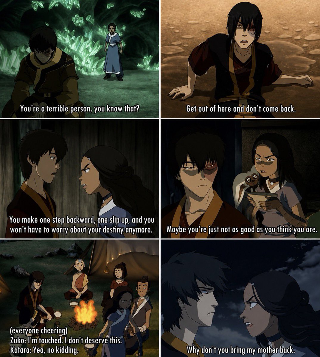 peakmann1e's tweet photo. I’m just realizing Katara never actually apologized to Zuko for any of this https://t.co/CPe0pENGbg