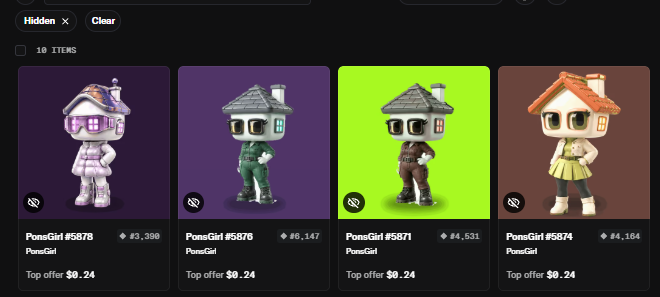 PonsGirlNFT's tweet photo. hi sir @cartyisme , my Ponsgirl collection items are currently showing in the hidden section on opensea, can u fix it ? 🤔
collection link : https://t.co/LJI6SaIny8

@opensea @opensea_support https://t.co/7UbfMsceuO
