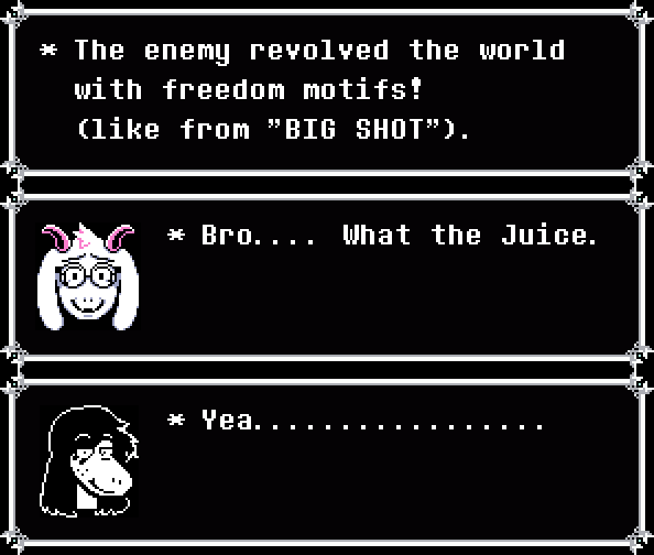coolestfucker's tweet photo. deltarune chapter 5 writing https://t.co/KQUapXxbEA