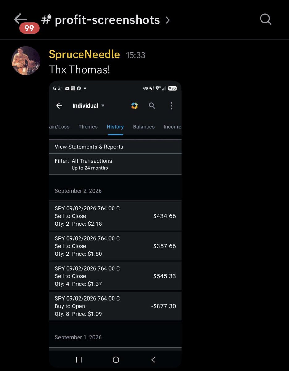 Thomas_james_1's tweet photo. Another +100% gain on $SPY Calls.

Whole team crushing it as expected! Amazing start to the day! https://t.co/9PAqntgI6E