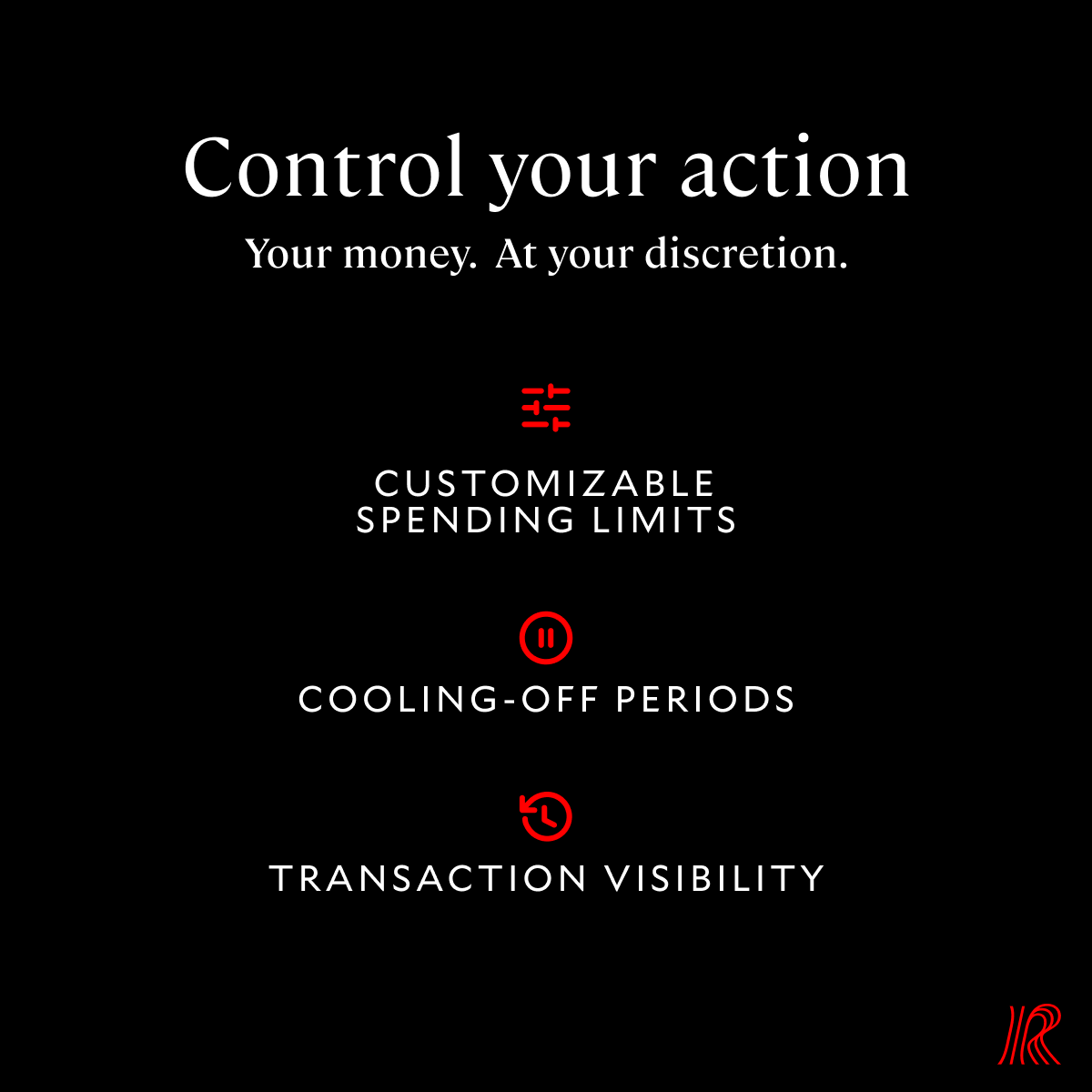 RollcardHQ's tweet photo. High limits. Your limits. Built for both.

Rollcard puts you in control with responsible gaming tools built into every account.

Your controls:

⚙️ Customizable spending limits you set yourself
❄️ Cooling-off periods when you need them
👀 Real-time transaction visibility

Learn More: https://t.co/2n8vUoFubi

Rollcard deposits held at Cross River Bank, Member FDIC, insured up to $250,000. Rollcard, LLC is not an FDIC-insured bank. Deposit insurance covers the failure of an insured bank.
