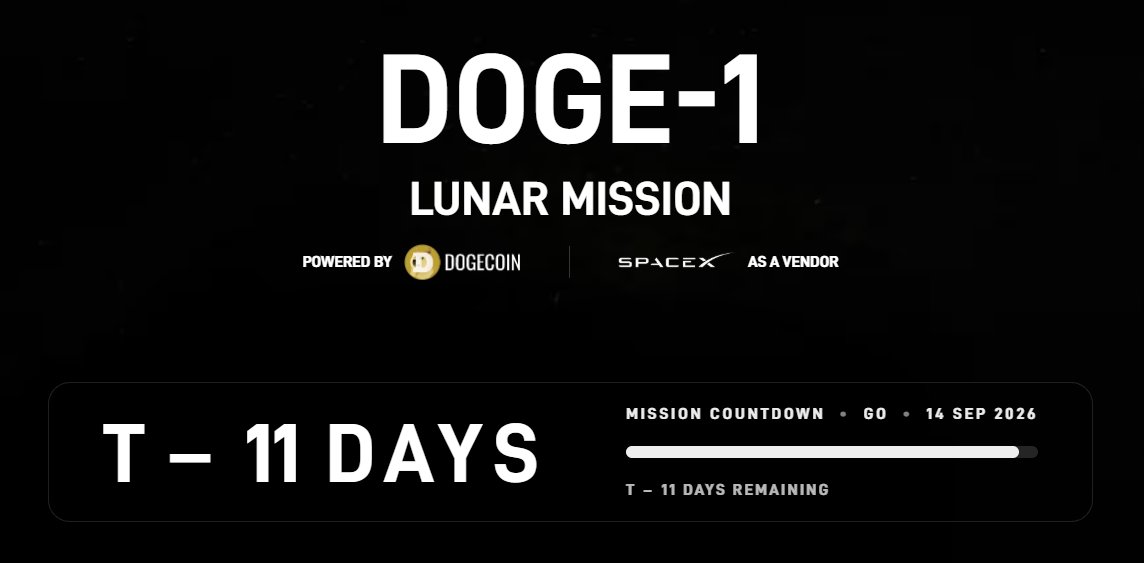 Doge1CoinRH's tweet photo. Mission countdown - 11 days to go https://t.co/EE6IBgdzp8