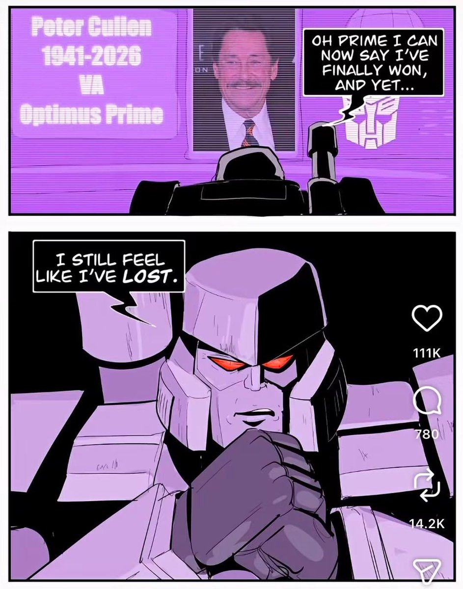Dekuzilla4th's tweet photo. We lost a legend and I really did not expect something like that to happen. Along with Dolly and Tim passing what a bad week. However legends never die and RIP to him. #petercullen #optimusprime #yougotthetouch #autobotstransformandrollout #untilthatdaytillallareone https://t.co/tP7taDRGW2