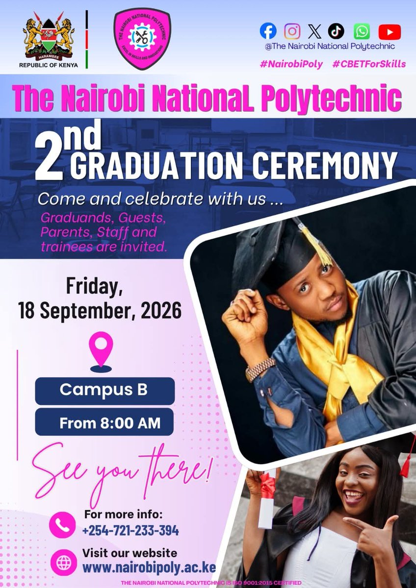 nairobipolytech's tweet photo. The Nairobi National Polytechnic graduants can now delete the PDFs.... https://t.co/15b2v4ABvl