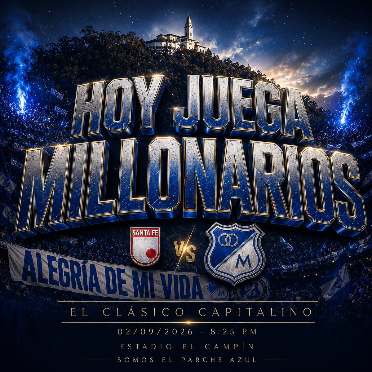 Eddez2's tweet photo. 🔜 HOY JUEGA MILLONARIOS 

🆚 Santa Fe  

📆 Miércoles 2 de septiembre 

⏱️ 8:25 p.m. 

🏟 Estadio El Campín https://t.co/ECw3E9C0Qu
