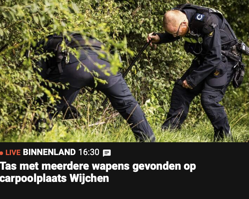Tas met meerdere wapens gevonden op carpoolplaats Wijchen