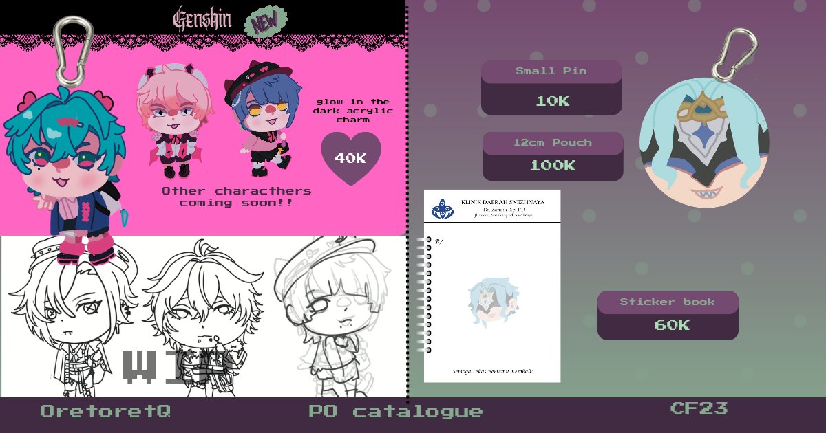 oretoretq's tweet photo. 🔁+♥️ will be much appreciated!!
 #CF23 PO catalogue &amp; giveaway 🍀

🗓️PO Period : ~12 August
📍Both Days
💌Pickup &amp; Mail Order
🧾 On QRT!
🍀 Giveaway details in the thread!
🫂 Content: Genshin Impact, zenless zone zero, hannibal, heated rivalry, green yuri, Resident Evil, etc! https://t.co/3aAmcWlm5k