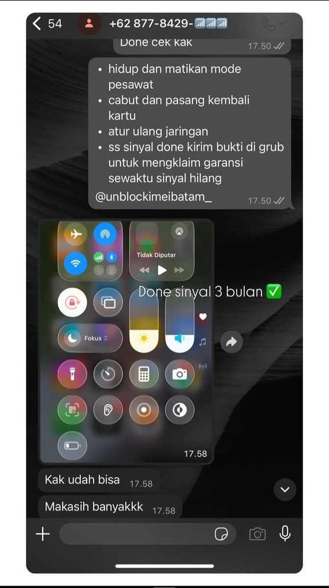 MoshiStoreid's tweet photo. WTS JASA UNBLOCK DAN UNLOCK, BUAT JARINGAN IMEI BERMASALAH BISA ATASI DI SINI
☎️:https://t.co/KrGcKBeSGJ
✅BEACUKAI
✅3 BULAN 
✅TRY ONLY 

DONE HITUNGAN JAM,AMAN DAN BERGARANSI….ORDERAN FAST https://t.co/0HMxGD5GVI
