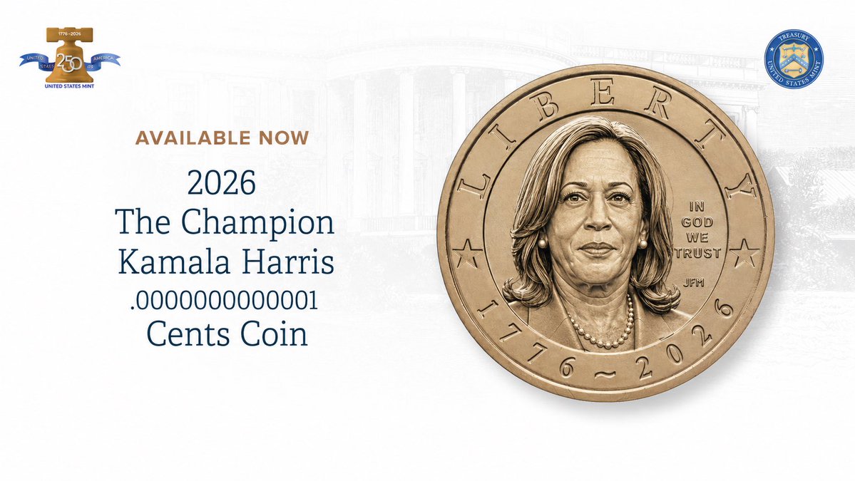 B0RiCVA's tweet photo. @usmint Why spend $1 on one Trump coin when that same dollar can buy me 100,000,000,000,000 Kamala coins? 😂

That’s 100 TRILLION Kamalas for the price of one Trump.

Now THAT’S a bargain. 🪙🤣 https://t.co/bNJCk5d2uj