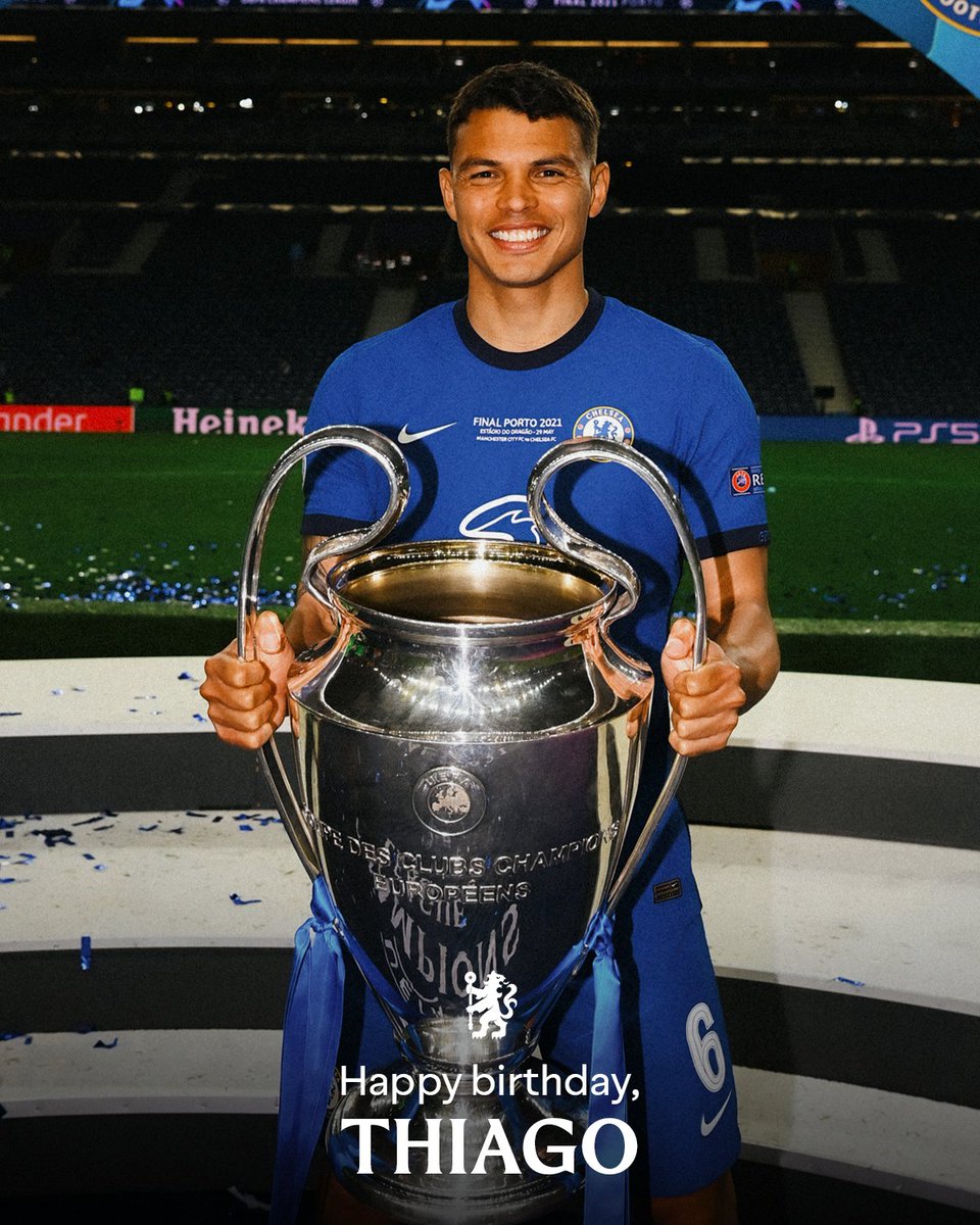 ChelseaFC's tweet photo. Happy birthday, Thiago Silva! 💙 https://t.co/yOCAPW0vq0