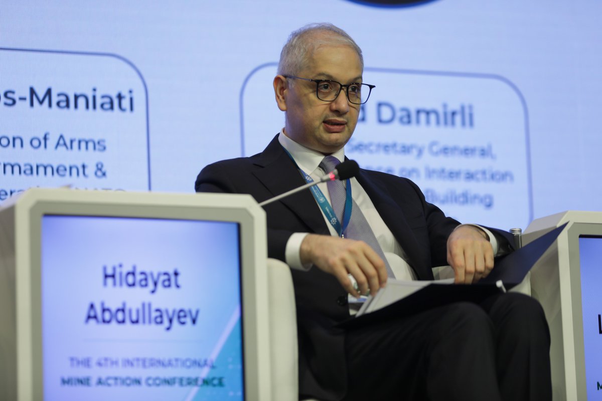 ANAMA_gov_az's tweet photo. The final panel discussion of the day was on “Humanitarian demining for resilient communities.”

The discussions emphasized the core objective of mine action: not merely clearing land of hazards, but restoring human safety, dignified living, and confidence in the future. The session noted the importance of coordinated action among humanitarian mine action entities, government agencies, international partners, and local communities to ensure community resilience.

@UNinAzerbaijan 

#UrbanRecovery
#TogetherForSafeFuture
#SafeLandSafeFuture
#AzerbaijanForSafeFuture
#MineFreeAzerbaijan