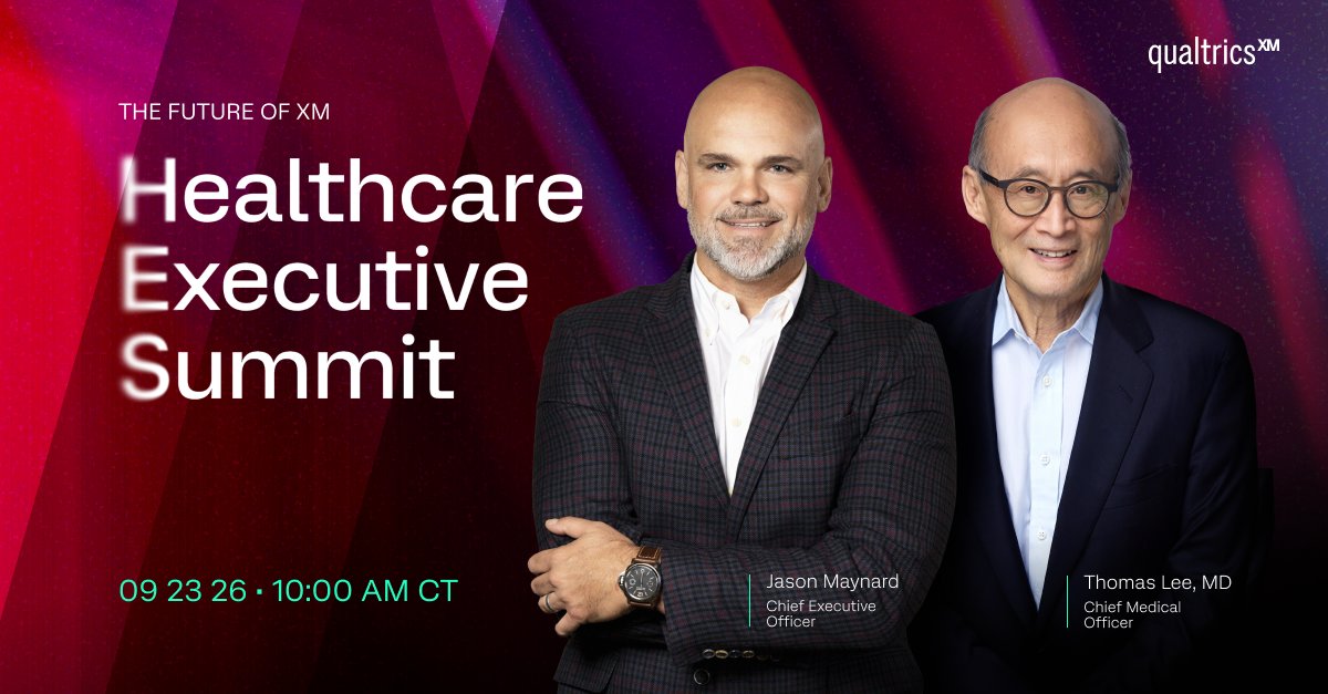 Jasonmaynard's tweet photo. As we come together with @PressGaney, we’re bringing healthcare leaders together in #Nashville to share what the next era of Experience Management means for healthcare.  

I’ll be joined by our Chief Medical Officer, Thomas Lee, MD and our customers @CorewellHealth and @VUMChealth to explore how AI, human context, and the world’s largest XM dataset will help organizations better understand the people they care for, anticipate what they need, and deliver better patient and customer experiences. 

Healthcare is one place where closing the Experience Gap matters most. I'm proud of the work we're doing.  

Make sure to catch the event live on September 23: https://t.co/rII0W6Yhto
