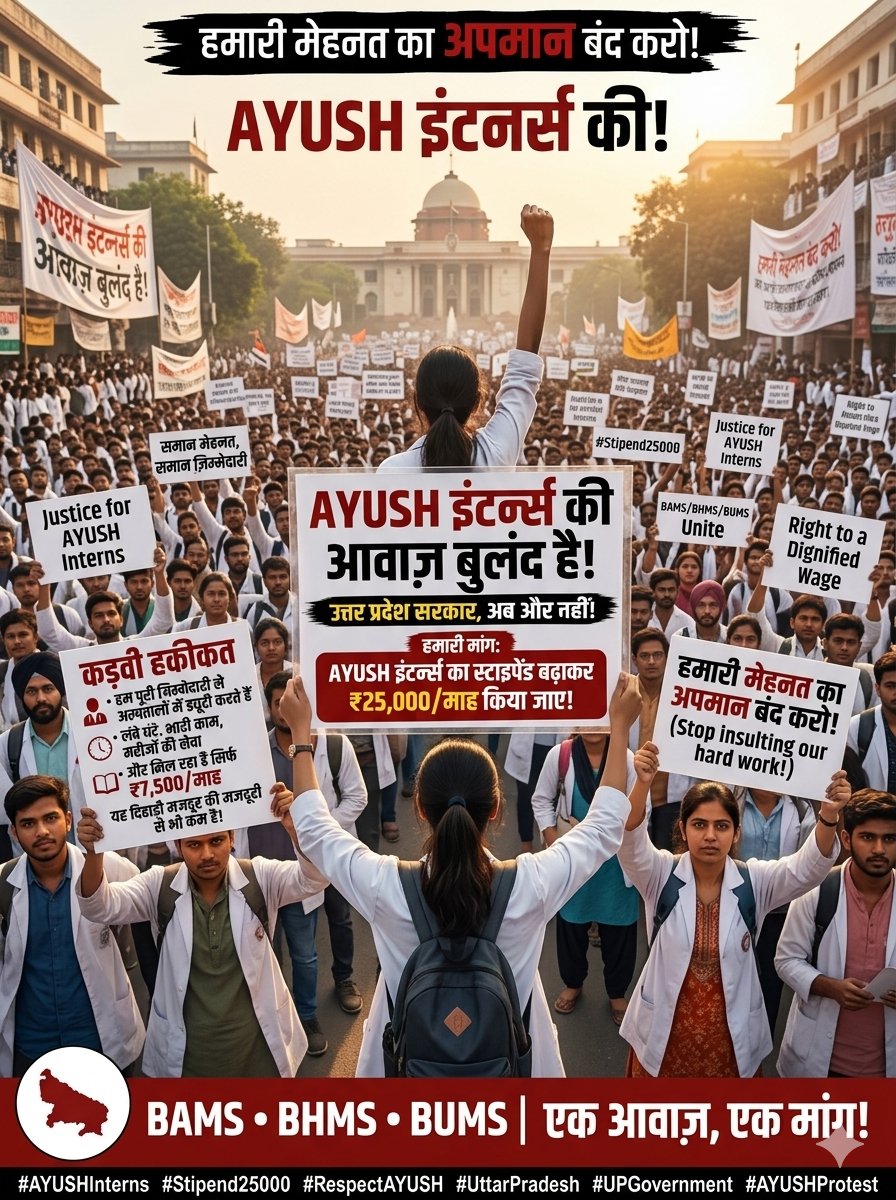 Adarshs25254924's tweet photo. We demand equal stipend @CMOfficeUP @moayush https://t.co/FTyiZx9QTn