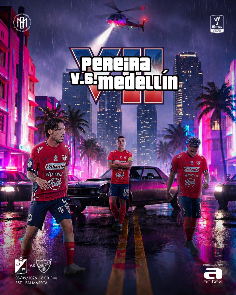 DIM_Oficial's tweet photo. [🔜🔴🔵] Aritex presenta el próximo partido:
🆚 Dep. Pereira
🏆 Liga Betplay Dimayor - Fecha 7
🗓️ Jueves, 3 de septiembre
⌚️ 8:00 p.m.
🏟️ Palmaseca

#DaleMedellín ❤️💙 https://t.co/9UcWrOoVVg