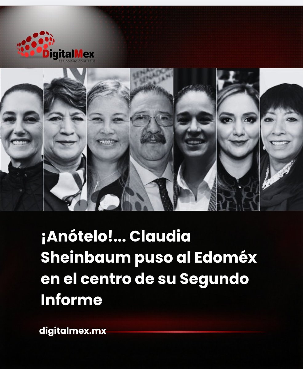 DigitalmexPerio's tweet photo. ¡Anótelo!... Sheinbaum presume avances en Edoméx; Villa del Carbón enfrenta un caso por contratación de un funcionario inhabilitado; el IEEM cumple 30 años; Evelyn Osornio reaparece en el PRI y surgen quejas por presunto acoso en la Secretaría de las Mujeres.

#Anotelo #Edomex
@Claudiashein @GobiernoMX @delfinagomeza @Edomex @OfeliaAntonio85