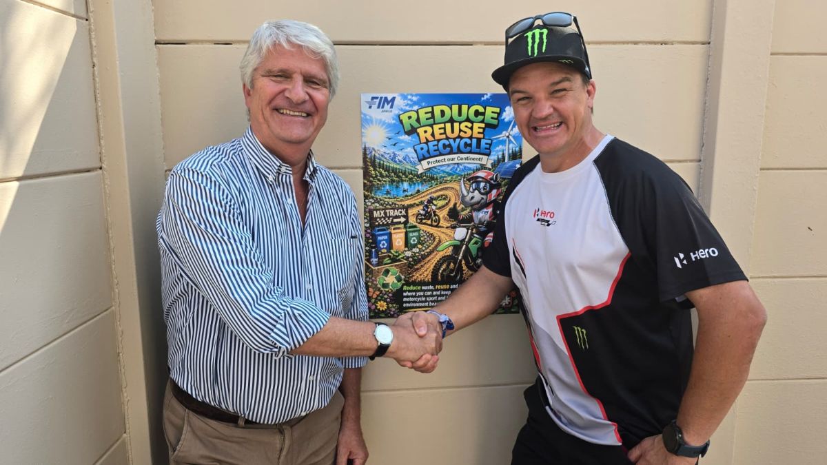 FIM_live's tweet photo. π FIM President Jorge Viegas strengthens ties during landmark African tour!
FIM President and FIM Africa President Marco Comana attending the 2026 FIM Africa Motocross of African Nations (#MXoAN) in Namibia π³π¦
Read more β‘οΈ https://t.co/N7h6x6pAHK
#FIM @fim_africa https://t.co/lLGmdMt0Md