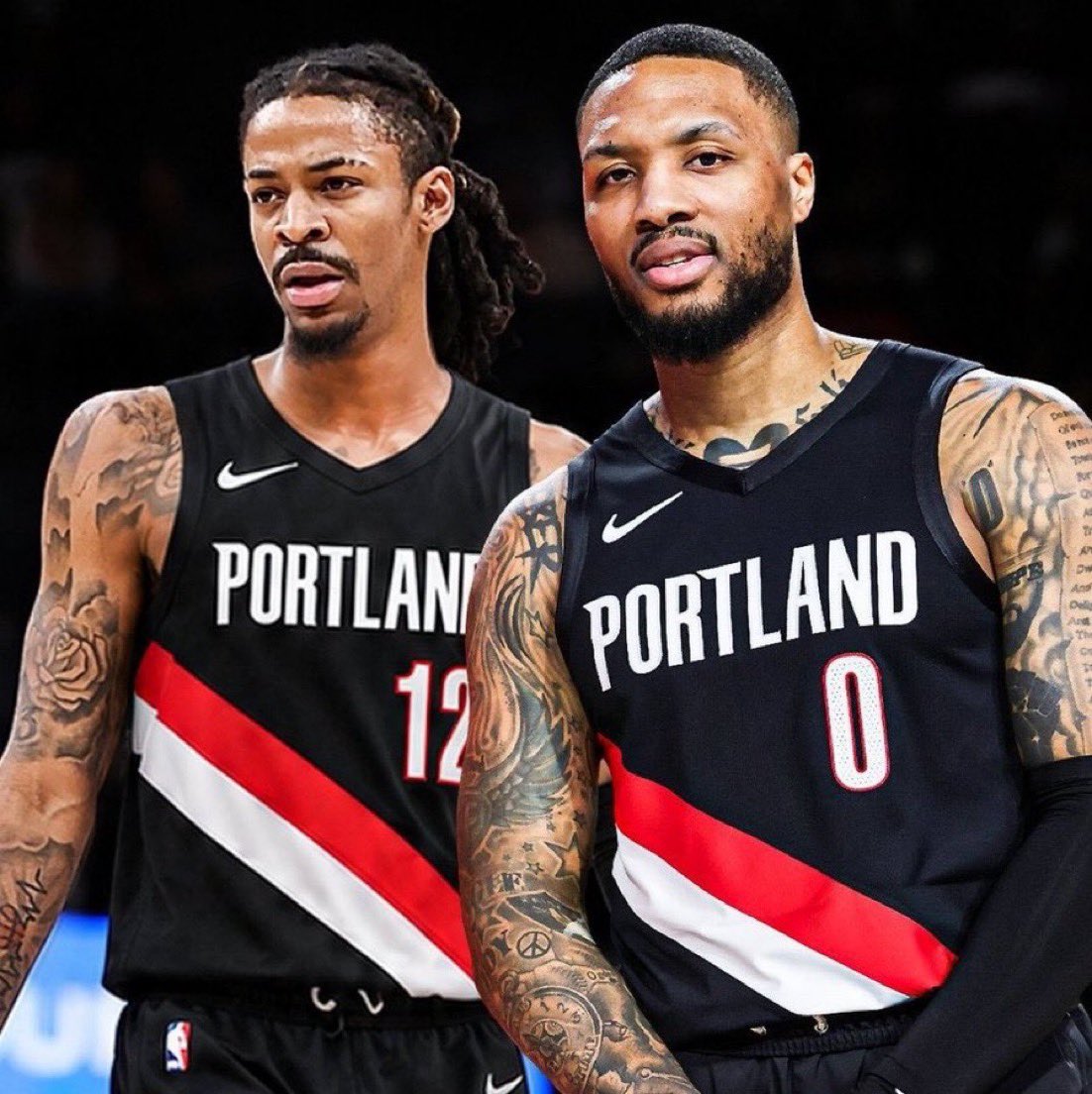 Fullcourtpass's tweet photo. The Trail Blazers believe Jrue Holiday, Damian Lillard, and Ja Morant can all play together, per @JakeLFischer https://t.co/E9laJH531n