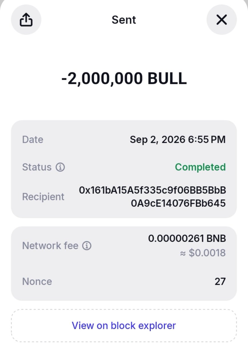 Bull_binance's tweet photo. 购买 200 万枚 $BULL 代币

🌐 https://t.co/l4nKHDw14C

将您的 $BNB 发送至预售地址：
0xfd3D8DB8F354a720c80B24c119E6C134d3282809

单笔最低购买量：1 $BNB；可获双倍奖励。

$BULL 代币将于 2026 年 9 月 10 日在币安（Binance）上线。

🔸 关注
🔸 点赞并转发
🔸 回复您的 $BNB 地址 https://t.co/ptkVDXsolf