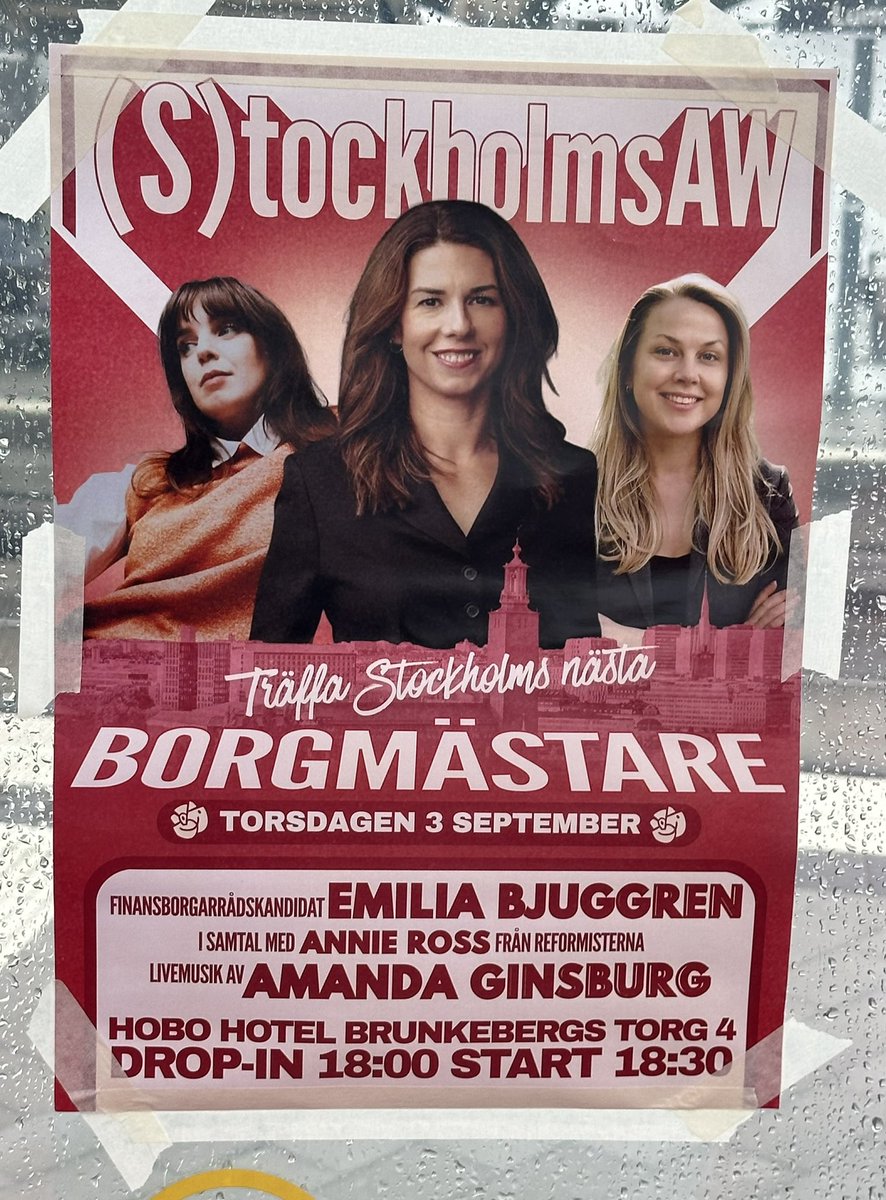 denniswedin's tweet photo. Titeln som borgmästare borde förtjänas. Emilia Bjuggren slängde ut företrädaren Karin Wanngård med hjälp av reformisterna - nu ställer hon in historiska Vasaparksduellen till förmån för tuff utfrågning av: reformisterna. S-strategin att  dölja vänstersvängen är uppenbar. https://t.co/hUFPJHnpfs