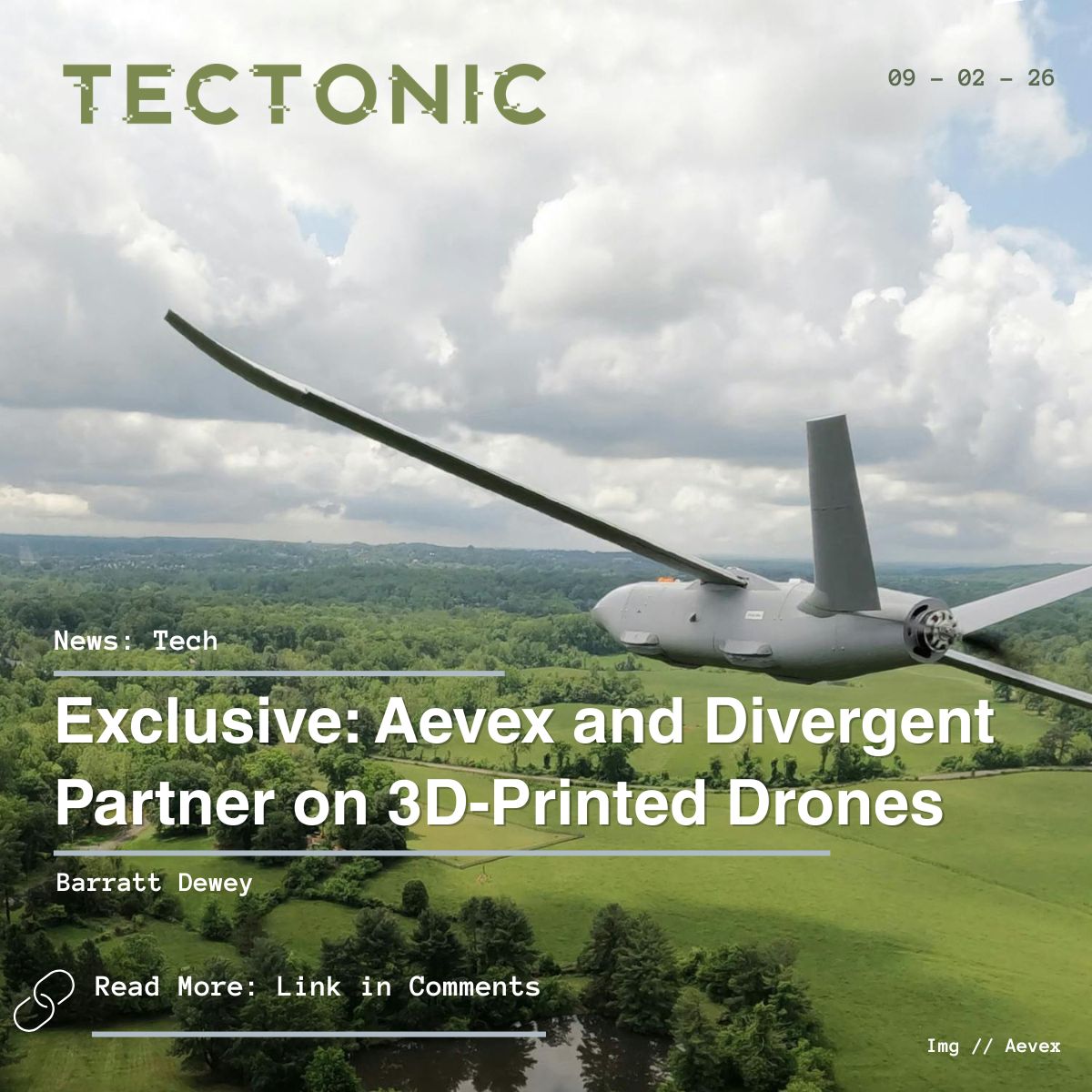 tectonicdefense's tweet photo. 🤝Exclusive: Drone-maker @AEVEX_Aerospace and additive manufacturing hotshot @Divergent3D are teaming up to develop a Group 2-3 “next-generation autonomous platform" designed around Divergent's 3D printing technology.

🔗Read the full story from @barratt_dewey at the link below https://t.co/on05MSsB4R