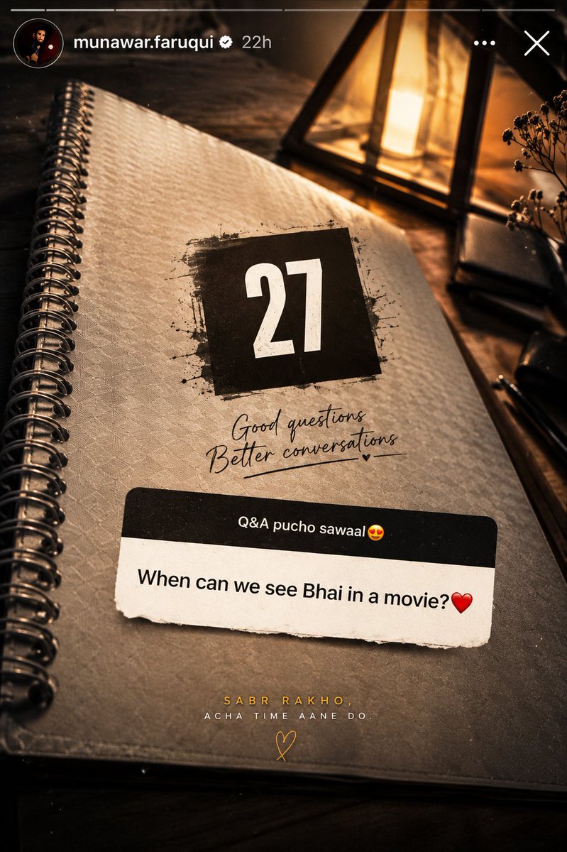 itsSamiYusuf's tweet photo. : ¨·.·¨ :ㅤ
 `· . OMG 😭🔥 #MunawarFaruqui just dropped a 2027 bomb!

From the Bollywood guest list to this“27”movie tease—he is definitely heading to the big screen 🍿🤍

Hey @grok, Now that you’ve seen the hint, can U guess the movie name?
♡ @munawar0018, can’t wait✨

—sami https://t.co/OwntZldFYm