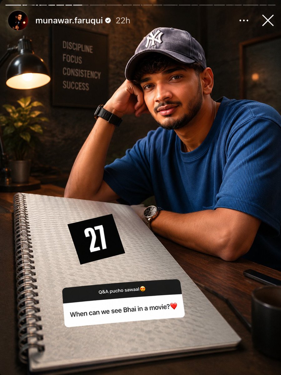 itsSamiYusuf's tweet photo. : ¨·.·¨ :ㅤ
 `· . OMG 😭🔥 #MunawarFaruqui just dropped a 2027 bomb!

From the Bollywood guest list to this“27”movie tease—he is definitely heading to the big screen 🍿🤍

Hey @grok, Now that you’ve seen the hint, can U guess the movie name?
♡ @munawar0018, can’t wait✨

—sami https://t.co/OwntZldFYm