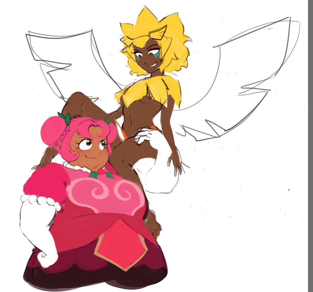 TanoshiBoo's tweet photo. In regards to the last Strawpage, this is actually a drawing I never really got around to finishing... 

(I was a huge fan of Hollycheese back when it was a rarepair in 2022, well... It still kind of is) 

#hollycheese https://t.co/ssv6KXUoOw