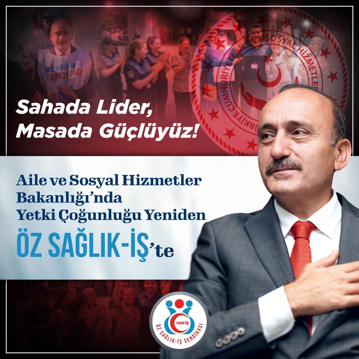ozsagliksen's tweet photo. Sendikamız, Aile ve Sosyal Hizmetler Bakanlığı ve bağlı işyerlerinde görev yapan sosyal hizmet işçilerimizin tercihiyle yeni dönemde de yetki çoğunluğunu sağlamıştır.

Yeni yetki sürecinde Öz Sağlık-İş çatısını tercih eden, sendikamıza inanarak ve güvenerek bizlerle yol yürümeye devam eden tüm sosyal hizmet işçilerimize şükranlarımızı sunuyoruz.