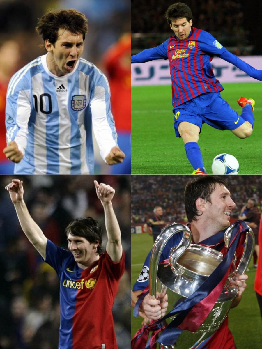 RahulS67725's tweet photo. Young Messi was simply the more terrifying individual player.

More explosive, faster, better 1v1, he could carry the ball from midfield, beat multiple defenders, and still finish the attack himself. 2009–12 Messi wasn’t just a scorer — he was creating, dribbling, finishing 🐐 https://t.co/Pa3wjA1sMz