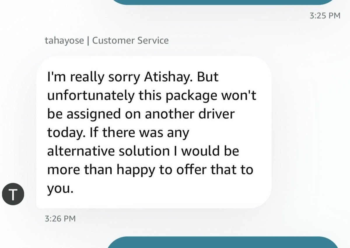 aabbhi_c's tweet photo. @AmazonHelp How do you explain these lies. From “driver is near ur house” to “hasn’t gone for delivery” and won’t be. Absolutely pathetic. What a colossal waste of time! @AmazonAE @amazon https://t.co/EAZasJ7bWG
