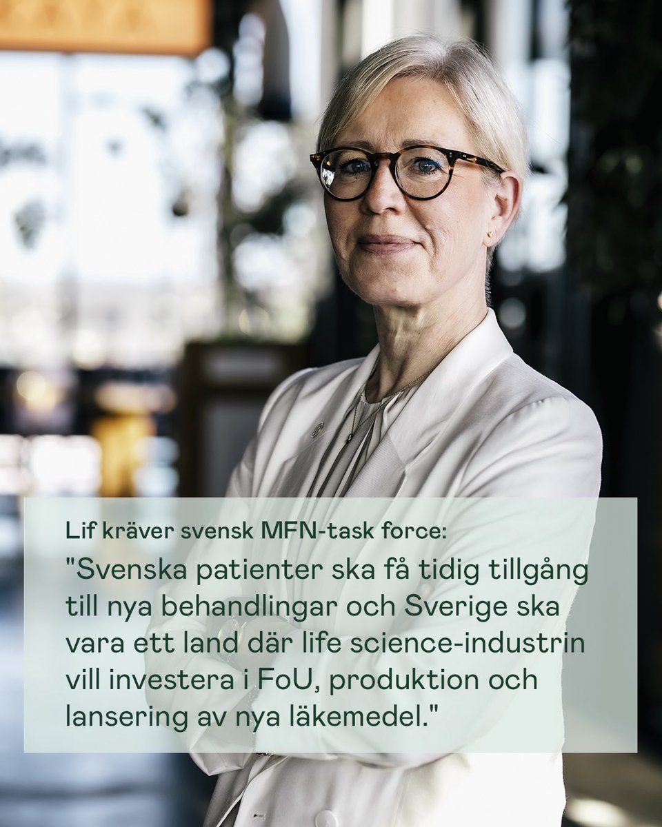 LIFse's tweet photo. USA:s nya läkemedelspolitik kan påverka både svenska patienters tillgång till nya behandlingar och Sveriges konkurrenskraft. Lif vill därför att regeringen omedelbart samlar berörda aktörer i en nationell task force.

https://t.co/JcDoJi08Kh https://t.co/GSbtugNAzh