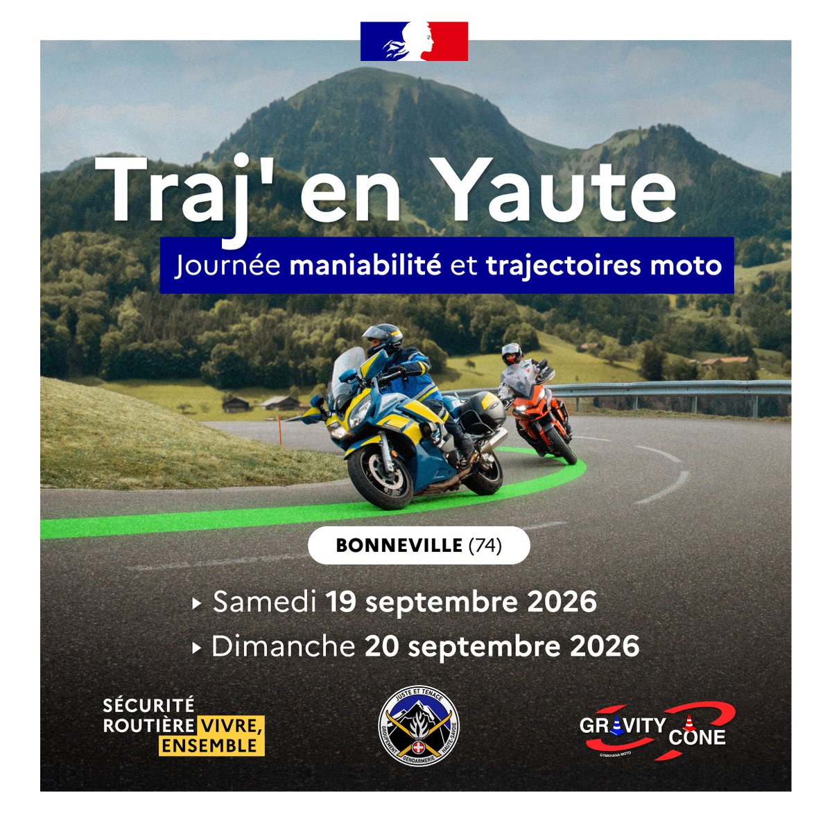Image de Préfet de la Haute-Savoie - 🏍️ Vous êtes motard avec un permis A ou A2 ? Venez gratuitement faire le point avec la Gendarmerie 