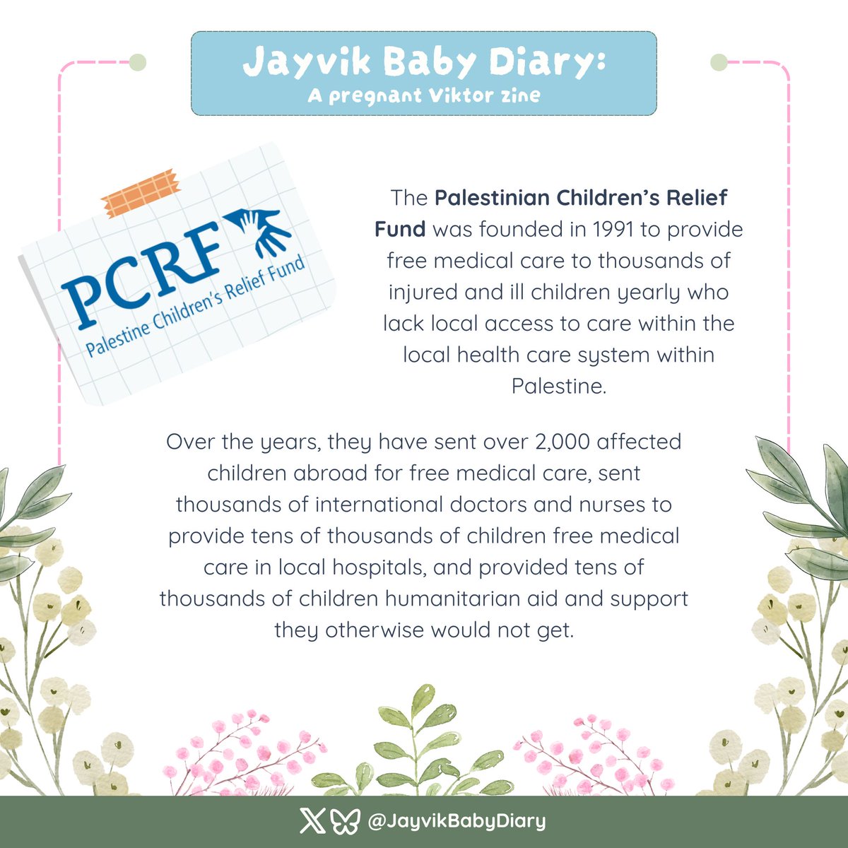 JayvikBabyDiary's tweet photo. As a zine focused on Jayvik’s children and family, we chose this charity to help real life children who are experiencing the worst of humanity.

No child deserves to go through a genocide and every child deserves to feel safe and sound surrounded by a loving family. https://t.co/Cb1xOS86w3