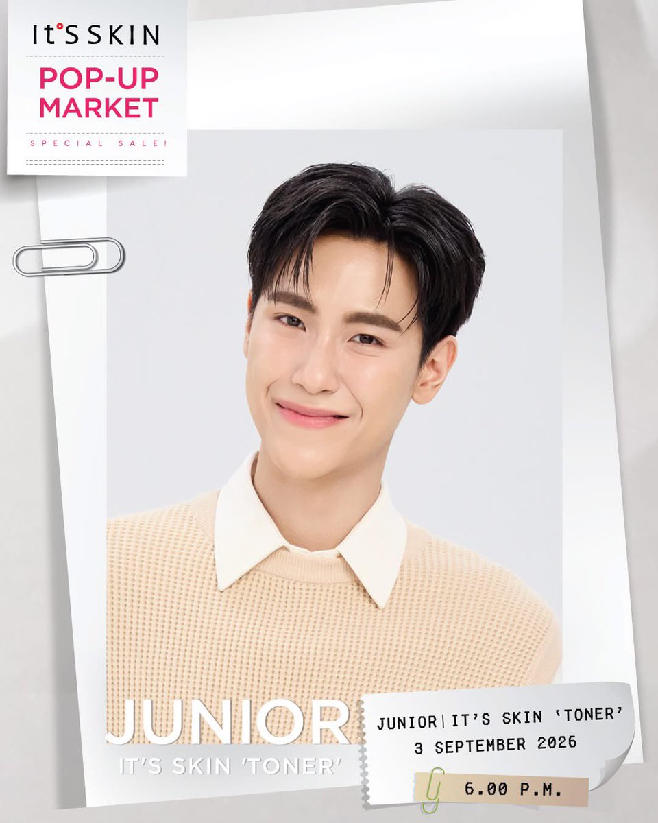CentralLadprao's tweet photo. พรุ่งนี้! 18.00 น. เรามีนัดกับ จูเนียร์ ปณชัย ที่งาน It'S SKIN POP-UP MARKET : SPECIAL SALE! น้าา

📌 ลานโปรโมชัน ชั้น 1 เซ็นทรัล ลาดพร้าว

#ITSSKINPOPUPMARKET #JUNIORxITSSKINPOPUP #junniorrs #CentralLadprao https://t.co/zsxT2ZprK9