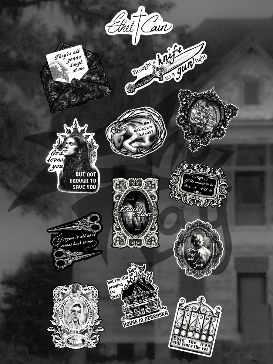 shezslay's tweet photo. the stickers and the reviews 🥹🤍 #ethelcain https://t.co/vba8KFFAU3