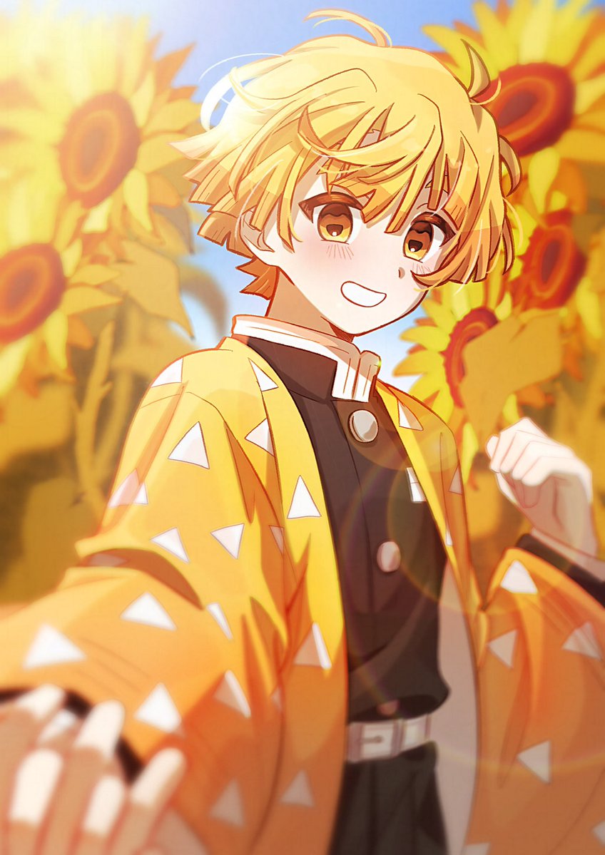 haru903_'s tweet photo. #我妻善逸誕生祭2026 
#我妻善逸生誕祭2026 

善逸！誕生日おめでとう！！！
ちょっと季節外れだけどひまわりと青空が似合うひとだと思って！！ https://t.co/qM3IhLgosE