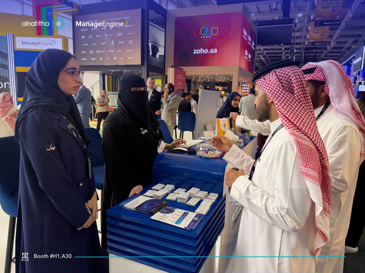 alnafitha_it's tweet photo. Interest kept coming as day three rolled around at the @manageengine booth.
Organizations are moving toward unified management, making a single-platform approach the focus of our booth.
Feel free to drop by
📍 Hall 1, Booth A30
#LEAP2026 #AlnafithaIT #ManageEngine https://t.co/9bOW535JQ6