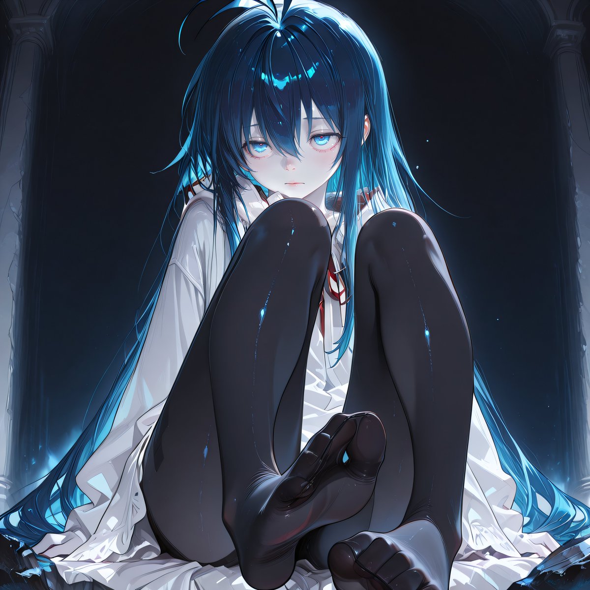 aogami_fetish's tweet photo. ヤンデレ感のある青髪ちゃん
#AIイラスト
#AIart https://t.co/liCPVHKPys